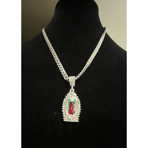 Jewelry - Chain and medal of the Virgin of‎ Guadalupe 14k gold laminated White New